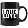 Love in Black & White - 11 oz Black Mug