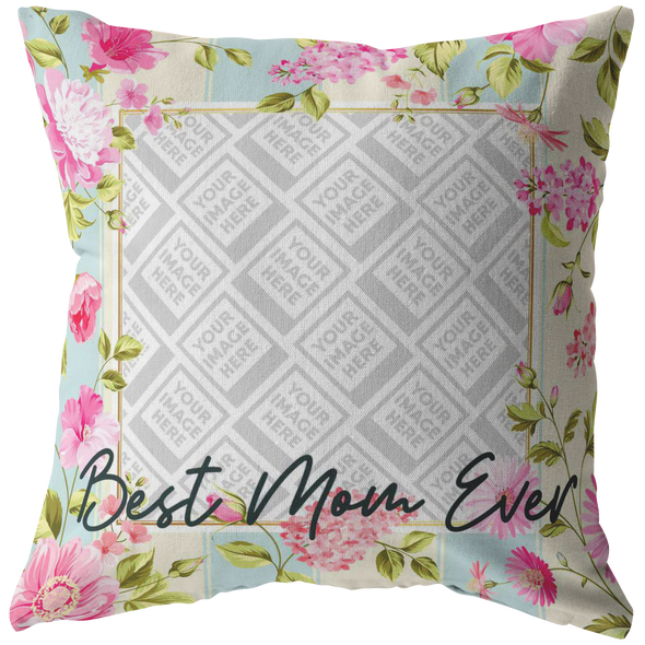 Best Mom Ever Throw Pillow Personalized by Con Gusto