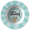 Happy Hanukkah - Turquoise 8.5" Bowl