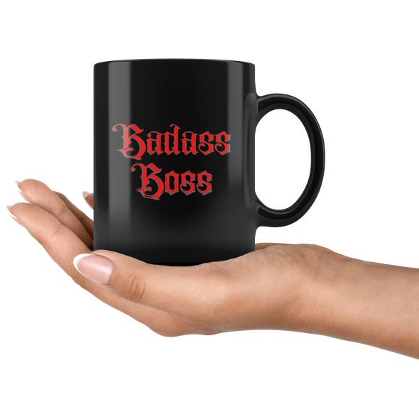 Badass Boss 11oz Black Mug