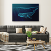Geometric Whale Canvas Wall Art