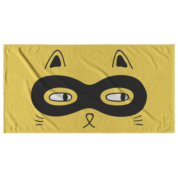Cat Burglar Beach Towel