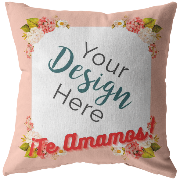 Te Amamos Throw Pillow Personalized by Con Gusto