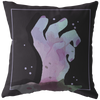 Zombie Hand Purple Throw Pillow