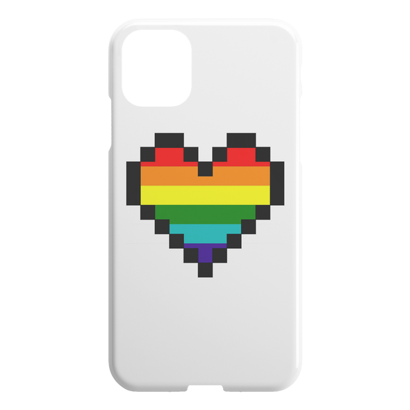Pixelated Pride Heart iPhone Case