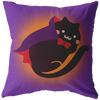 Halloween Kawaii Vampire Cat Throw Pillow
