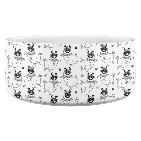 Happy Pugs Pet Bowl