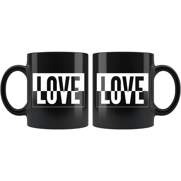 Love in Black & White - 11 oz Black Mug