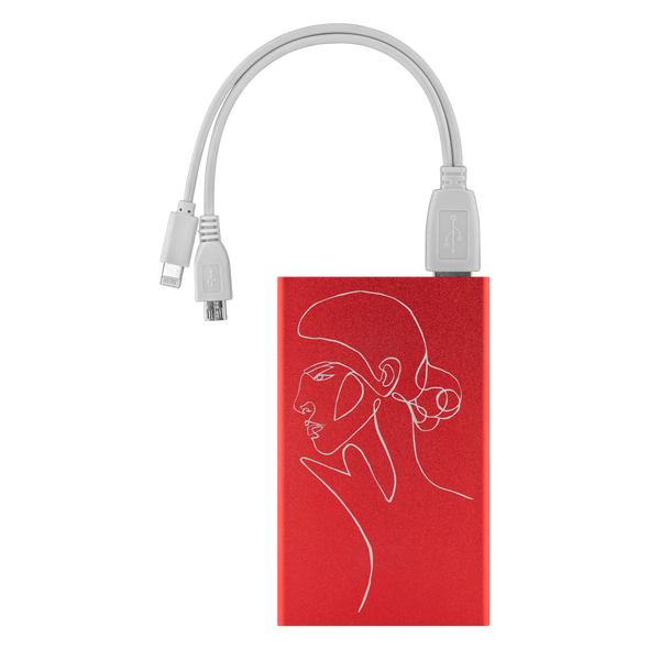 Modern Line Drawing Power Bank