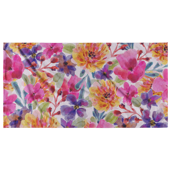 Flower Explosion Beach Towel