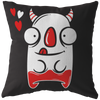 Funny Monster Loves You Throw Pillow