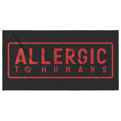 Allergic To Humans Beach Towel