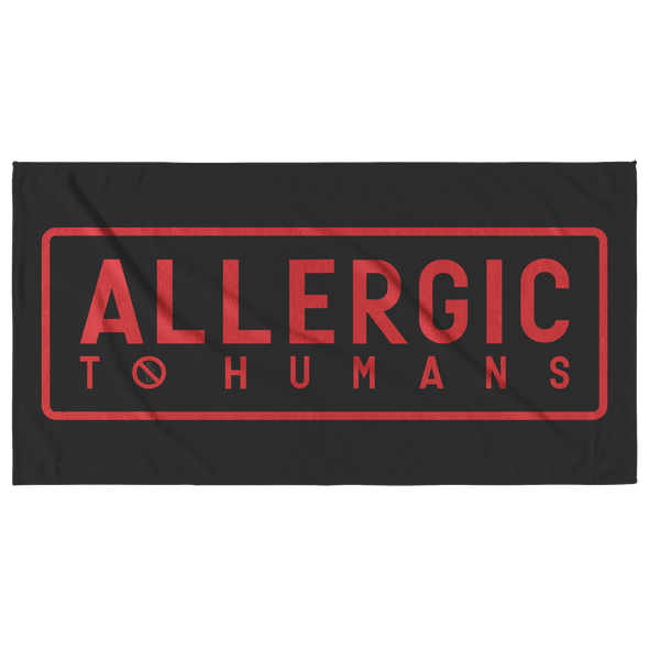 Allergic To Humans Beach Towel