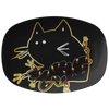 Black & Gold &  Cat 10" x 14" Serving Platter