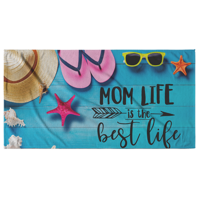 Mom Life Is The Best Life Beach Towel