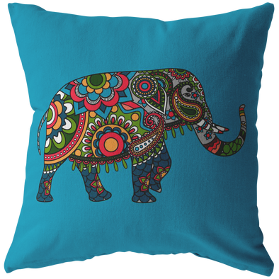 Patterned Elephant Throw Pillow