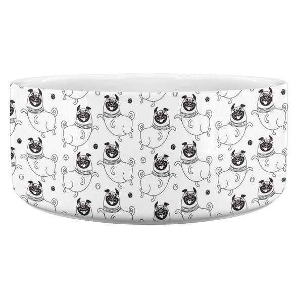 Happy Pugs Pet Bowl