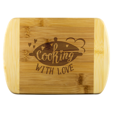 Cooking With Love Round Edge Bamboo Cutting Board