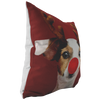 Reindeer Dog Christmas Throw Pillow