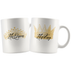 His Queen + Her King 11oz Matching White Mug
