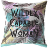 Wildly Capable Woman Throw Pillow
