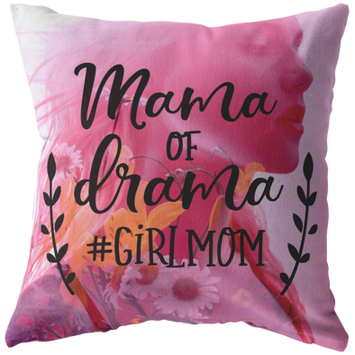 Mama Of Drama Throw Pillow