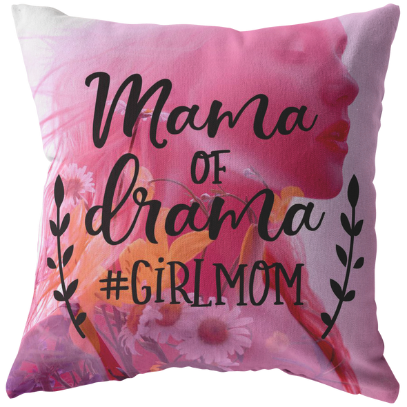 Mama Of Drama Throw Pillow