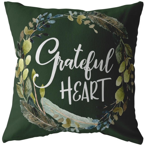 Grateful Heart Throw Pillow