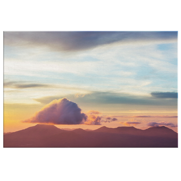 Sunrise Over Mountains El Salvador Canvas Wall Art