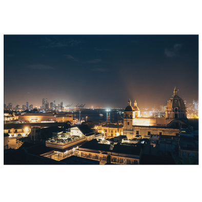 Cartagena At Night Canvas Wall Art