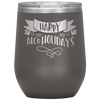 Happy AlcoHolidays 12oz Wine Tumbler