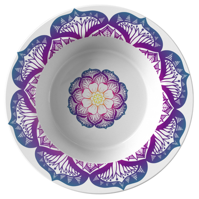 Purple & Blue Lotus 8.5” Bowl