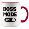 Boss Mode ON 11oz Accent Mug