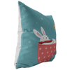 Warm Little RabbitThrow Pillow