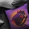 Halloween Kawaii Vampire Cat Throw Pillow