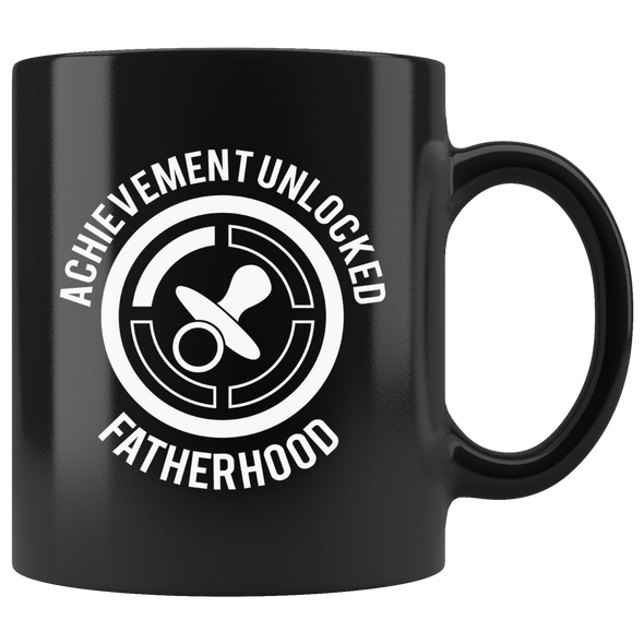 Acheivement Unlocked Fatherhood 11oz Black Mug