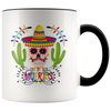 Dia de los Muertos Skull Mariachi 11oz Accent Mug