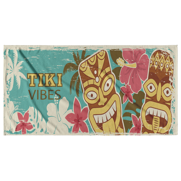 Tiki Vibes Beach Towel