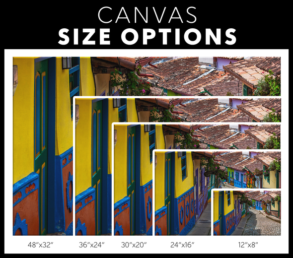 Guatapé Street Colombia Canvas Wall Art