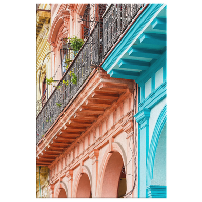 Colonial Buildings Cuba Canvas Wall Art