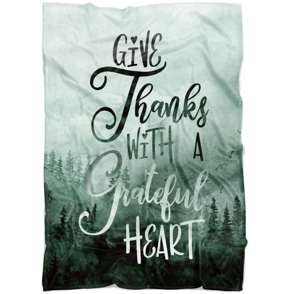 Give Thanks Fleece Blanket