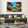 Cartagena Streetlights Colombia Oleo Style Painting Canvas Wall Art