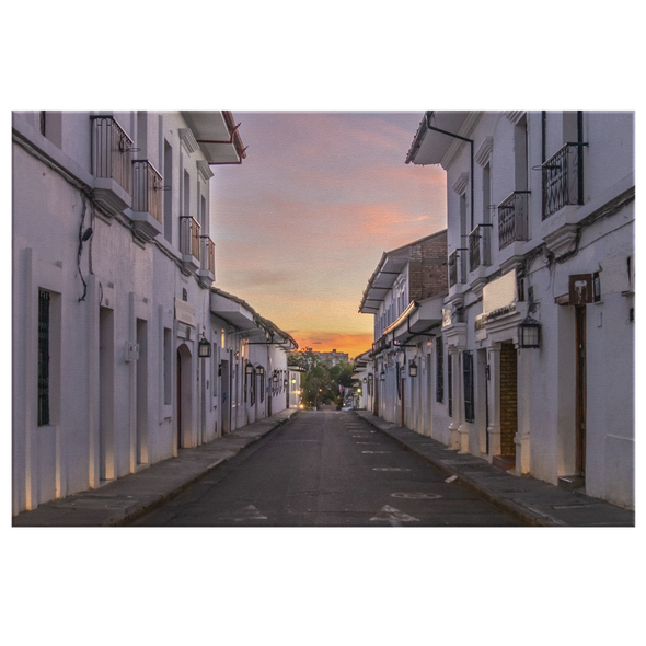 Popayán Street Colombia Canvas Wall Art