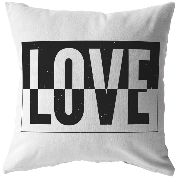Black & White Love Throw Pillow