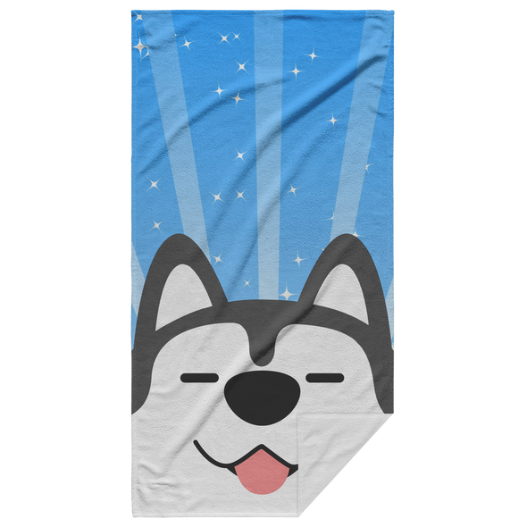 Husky Love Beach Towel