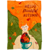 Hello Beautful Autumn Fleece Blanket