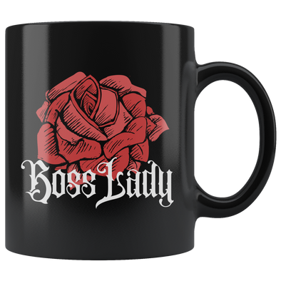 Boss Lady Black 11oz Black Mug