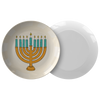 Happy Hanukkah - Golden Menorah 10" Dinner Plate