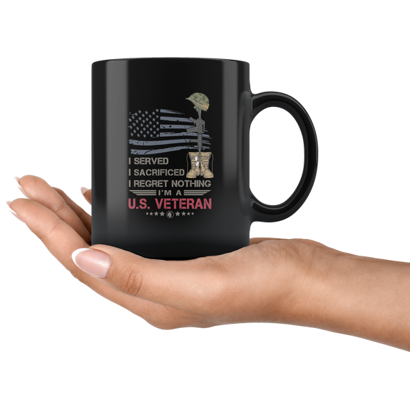 U.S. Veteran 11oz Black Mug