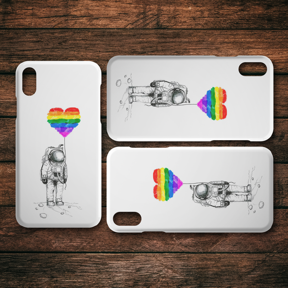 Astronaut and Pride iPhone Case